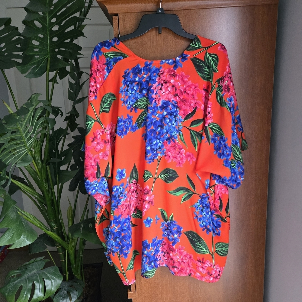 Show Me Your MuMu Orange Floral Blouse - Picture 2 of 3